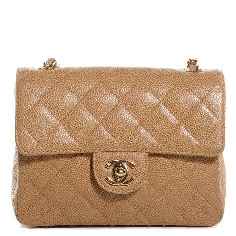 beige chanel mini square|chanel classic mini flap price.